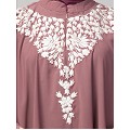 Designer embroidery Irani Kaftan - Mauve Pink